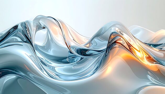 Abstract Metallic Wave Background Texture.
