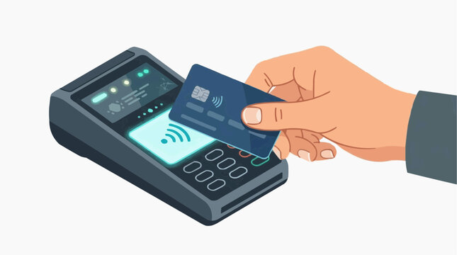 Contactless payment with credit card and terminal wireless transaction