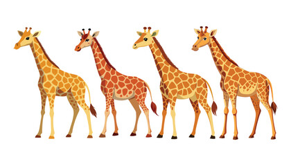 giraffe set clipart vector illustration © Nayon