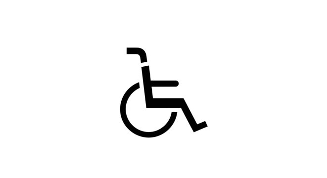 A graphic depicting accessibility for individuals with mobility challenges using a wheelchair symbol