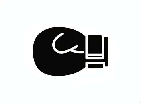 Minimalist Black Boxing Glove Icon
