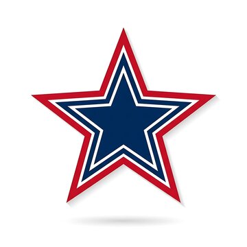 Patriotic 4th of july star red white and blue american symbol