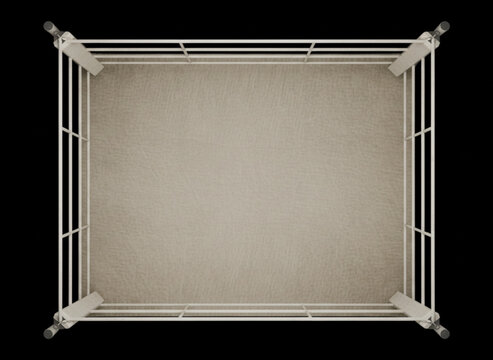 Top-Down View of an Empty Boxing Ring