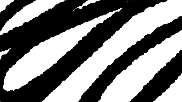 Fully hand drawn animated transition background with copy space for text or overlay for video. Stop motion graphic black and white for screen mode. Easy usable