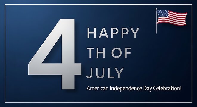 4th of july celebration american independence day graphic with us flag