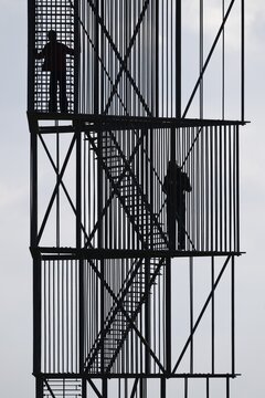 Birdwatching Tower, contemporary architecture, Tipperne birdwatching station, Ringk&oslash;bing Fjord, Denmark