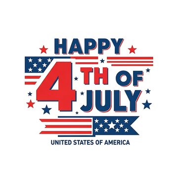 Festive 4th of july illustration with stars and stripes independence day graphic