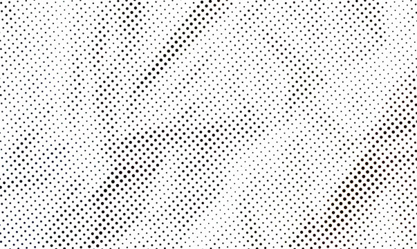 Halftone crumpled paper texture with wrinkled rough surface and grainy distressed folds, white creased sheet background in vintage comic pop art style for poster, cover, print and collage design