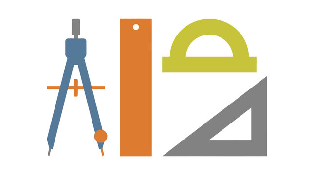 Graphic design and drafting tools icons.