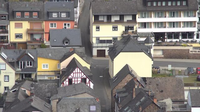 Aerial view of Cochem in Mosel Valley