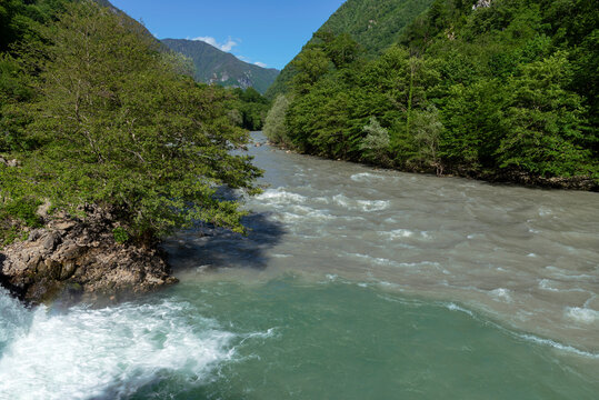 The Bzyb River, one of the two largest rivers of Abkhazia