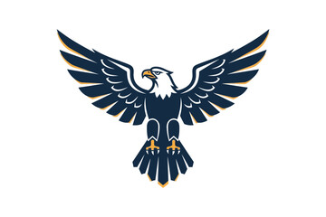 Fototapeta premium American Bald Eagle Spreading Wings Sport Logo