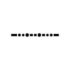 Minimalist Morse Code Line on White Background © Maulidaa