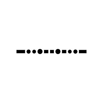 Minimalist Morse Code Line on White Background