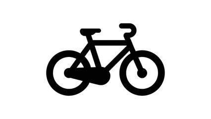 Fototapeta premium Black and white bicycle icon isolated on simple background vector Vector