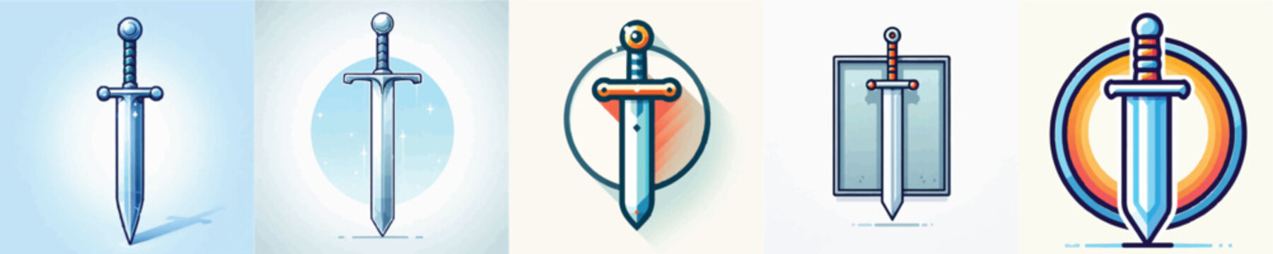 vector of knight sword