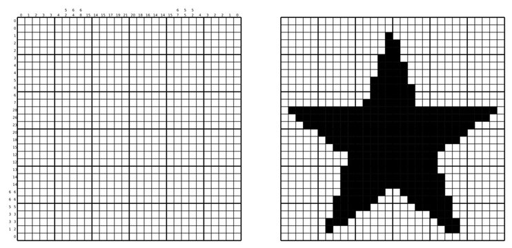 Nonogram puzzle series with numbered clues and pixel art solutions. Clean vector illustration for brain teasers, activity books, and printable worksheets