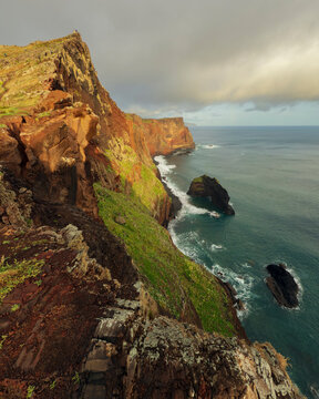 View of the Coastline from Miradouro de S&Auml;o Louren&Atilde;&sect;o at Sunset