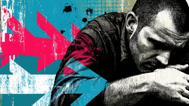 Man's Emotional Distress and Struggle