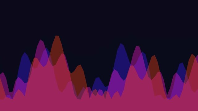 Overlapping Translucent Multi Color Audio Waveform Spectrum