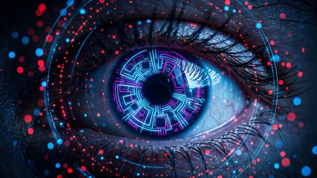 cyberpunk eye for technology concepts