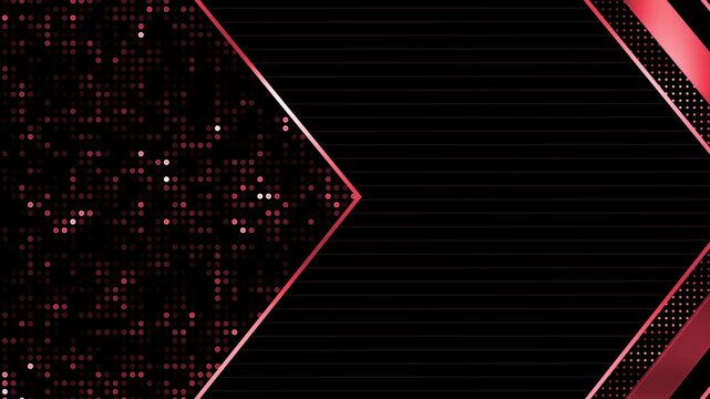 Elegant black background with gold dotted texture and diagonal chevron accent animation