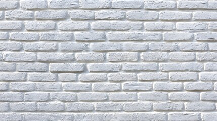 Naklejka premium Close-up of a clean white painted brick wall surface with detailed texture.