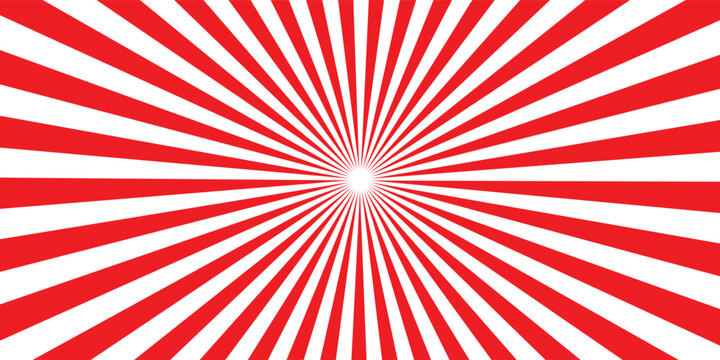 red Sunburst for the background. flag of japanese. The rising sun. vector.