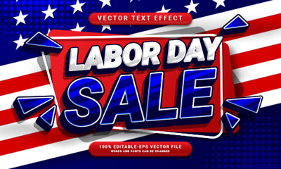 Labor day sale editable text style effect suitable for sales promotion at labor day celebration © VFX Pro