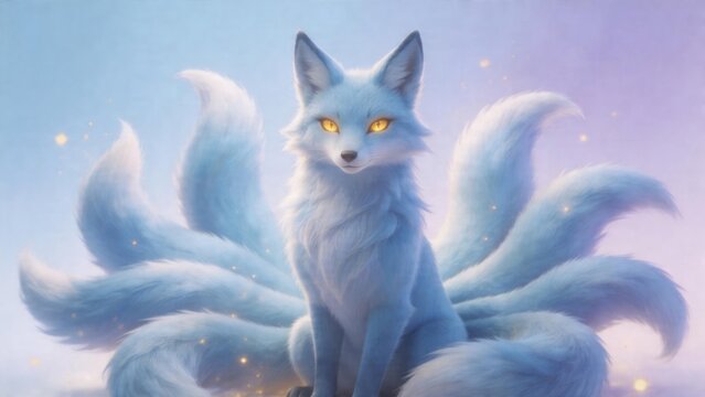 Mythical nine tailed fox