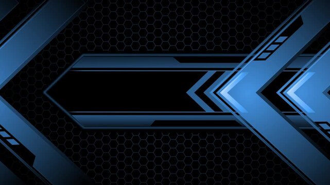Futuristic chevron geometric background with hexagonal honeycomb texture animation