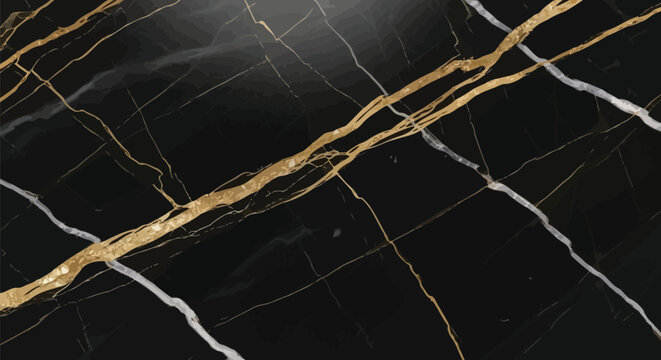 black marble texture with gold and white veins luxury background
