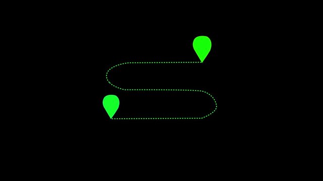 map location pin icon animations connected