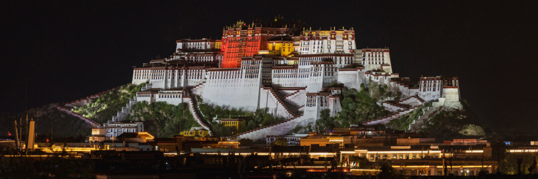 Potala Palace at Dusk, Lhasa, Autonomous Region of Tibet