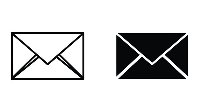 Minimalist crossed diagonal lines envelope icon design