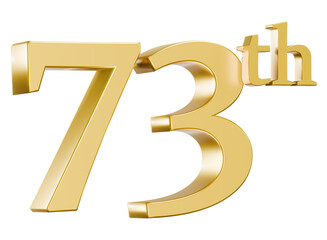 Shiny metallic gold 73th 3D graphic © Chetra168