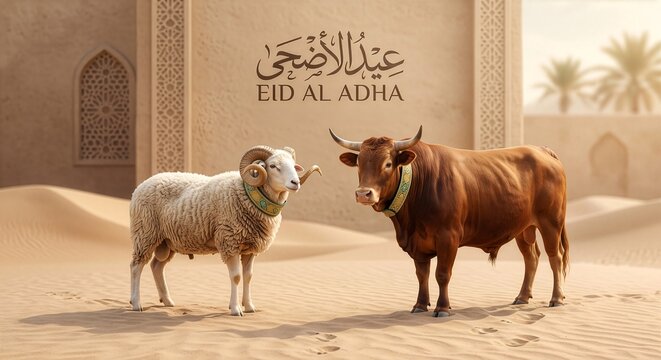 Elegant Eid al-Adha Qurban Concept with Minimal Islamic Aesthetic