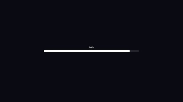 Progress Bar Animation Showing Load Completion