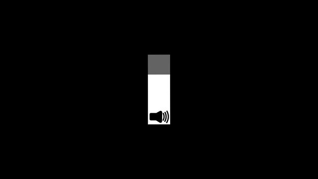 slider bar volume control animation on green screen. video 4k