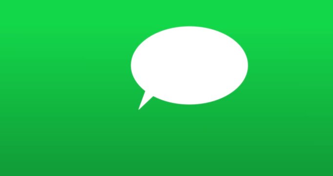 Speech bubble icon animation on a black background. Animated three dots typing icon for chat and message activity professional speech bubble icon animation