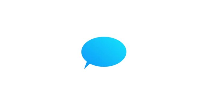 Speech bubble icon animation on a black background. Animated three dots typing icon for chat and message activity professional speech bubble icon animation