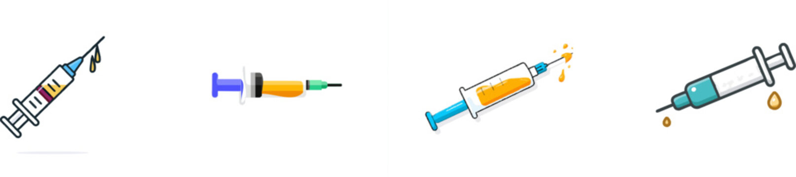 A sleek medical syringe injects golden hyaluronic acid in bold, solid colors against a minimalist white background