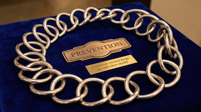 The Strength of Prevention Shown by a Metal Chain and Plaque