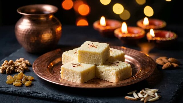 Artisanal ethnic confectionery for holiday gift giving with Barfi sweets