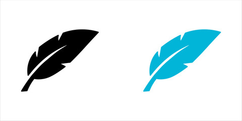 Minimalist feather icon set. © Fiqri 05