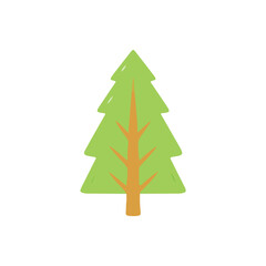 Fototapeta premium Green Pine Tree Illustration