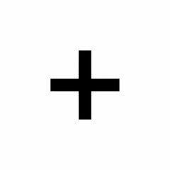 Obraz premium Black Cross Symbol Sign Icon.