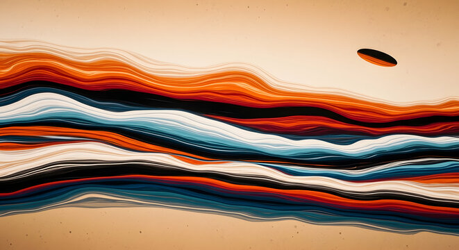 Abstract waves of color a vibrant and textured exploration of fluidity and dynamic movement in art