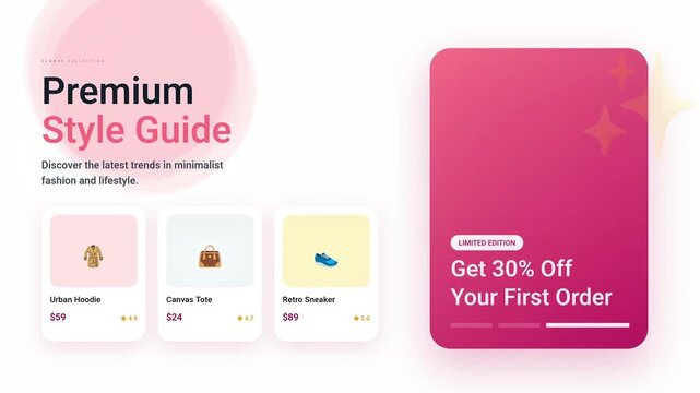 Premium Style Guide E commerce Promotion with Product Showcase