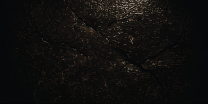 Close up texture of cracked dark earth or mud with background, abstract